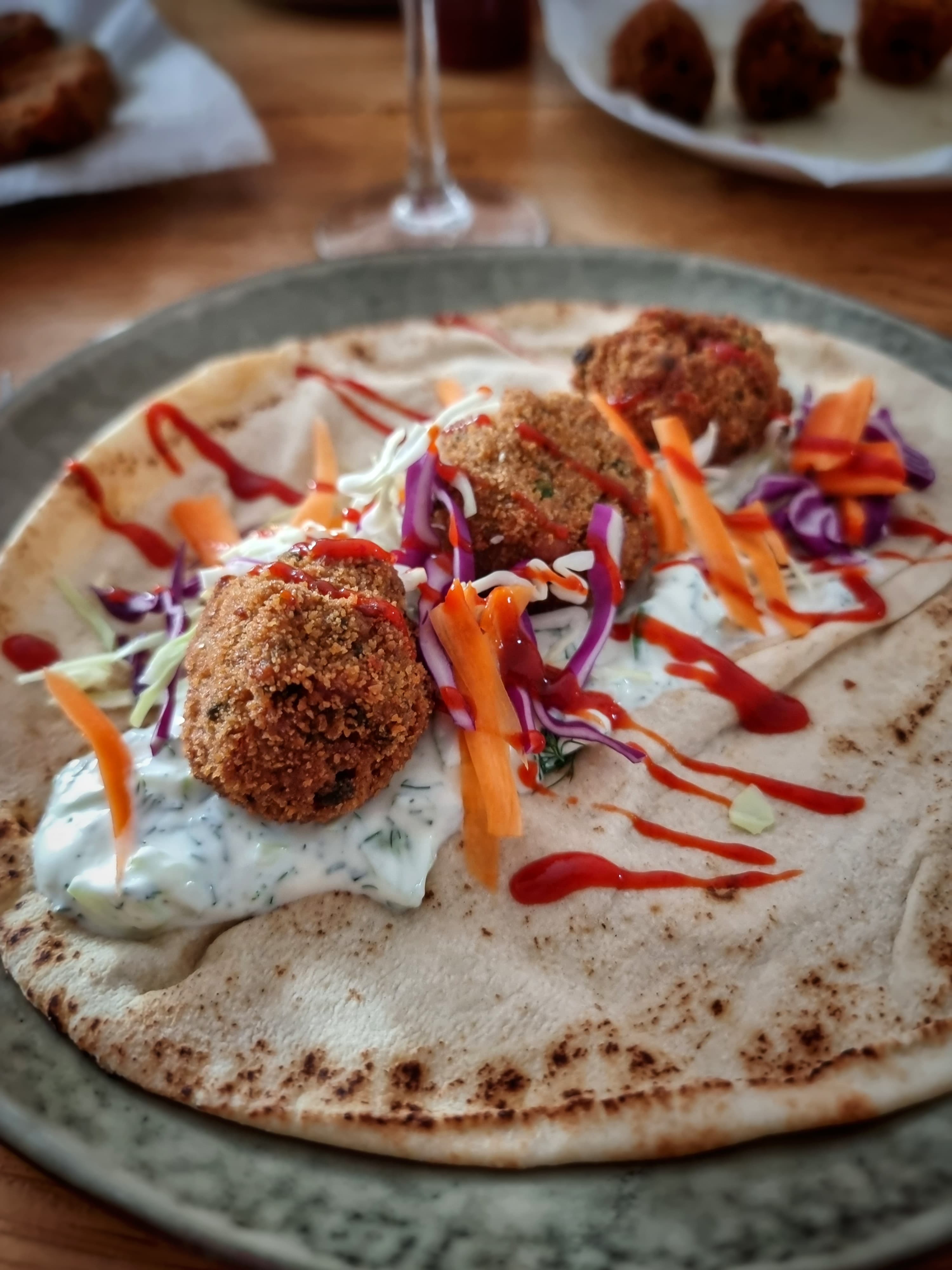 Home-made Falafel met Tzatziki