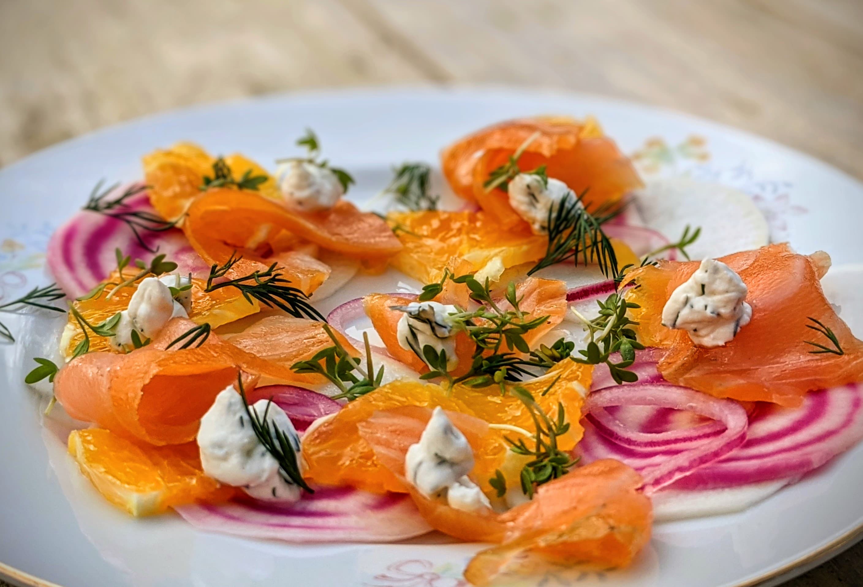 Gerookte zalm carpaccio