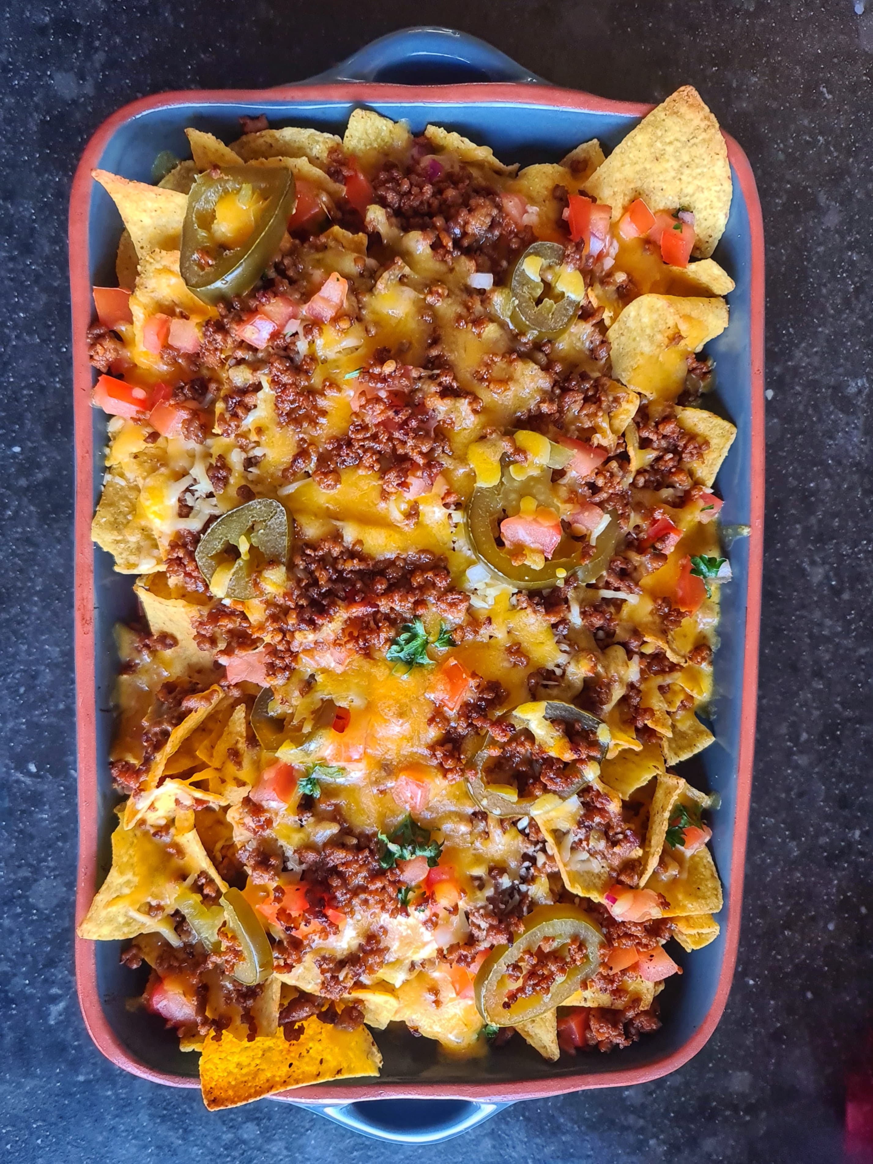 Nachos uit de oven met gehakt