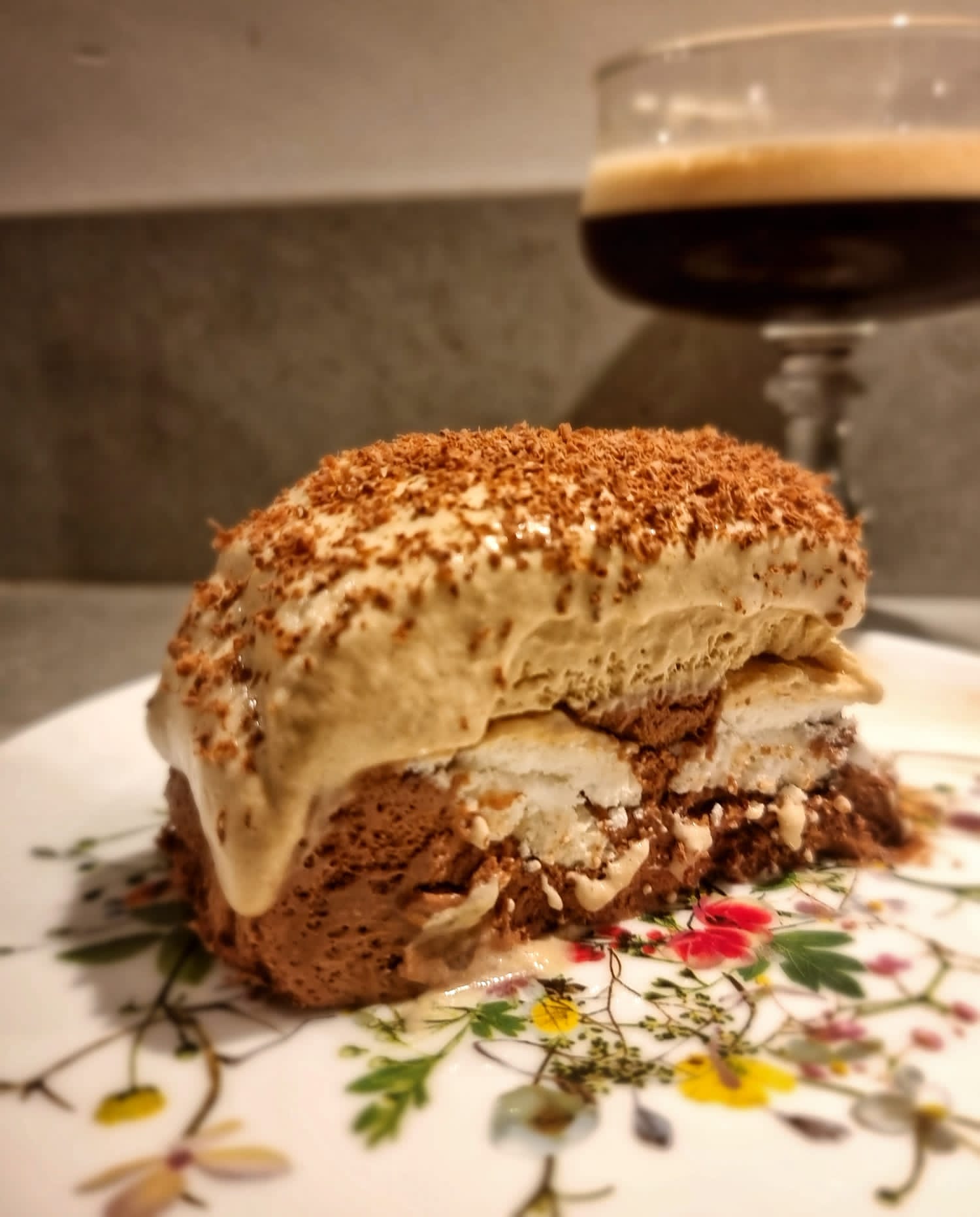 Espresso/Chocolade Semifreddo met meringue