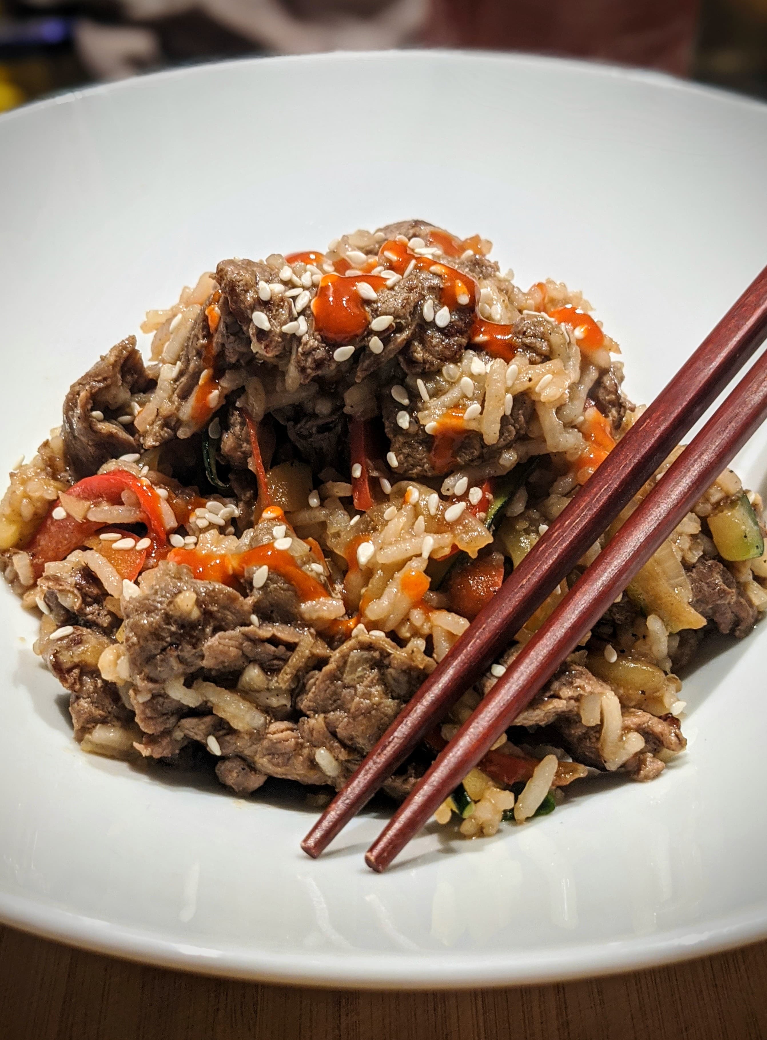 Runder Wok met groenten
