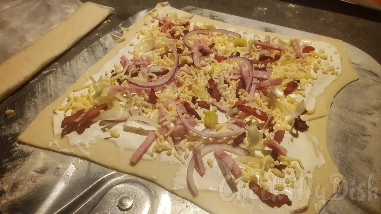 Flammkuchen van de BBQ